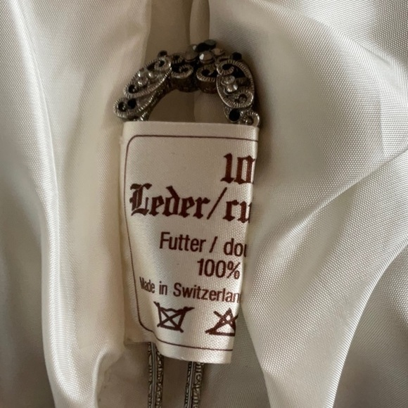 VERY RARE.SKIBOL by Canavesa  SWITZERLAND. Buttery white Italian leather suit. - Picture 12 of 16